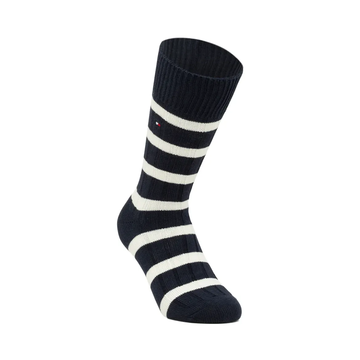 Set regalo 3 paia calzini lunghi a costine unisex Tommy Hilfiger blu