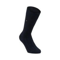Set regalo 3 paia calzini lunghi a costine unisex Tommy Hilfiger blu