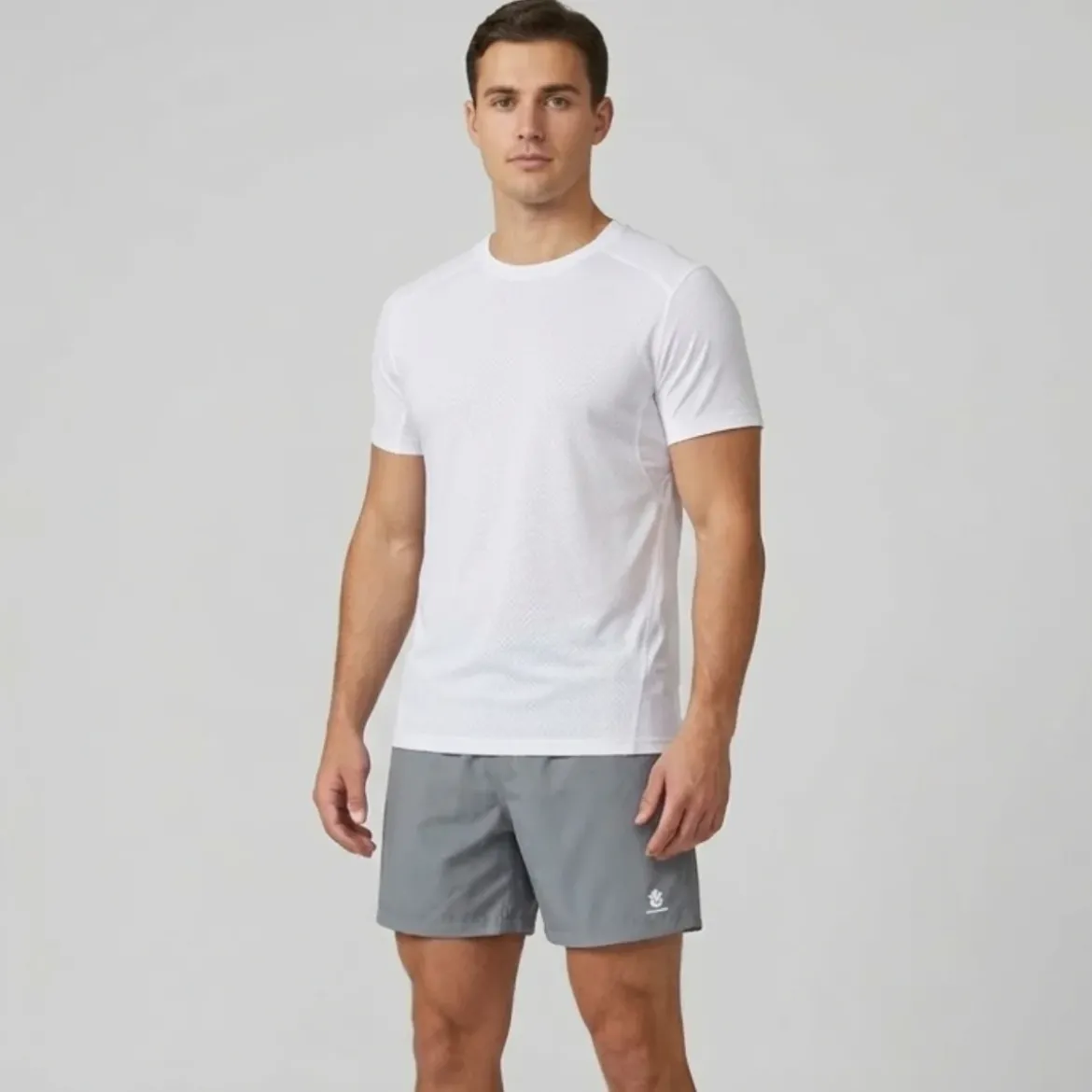 Shorts da running da uomo grigi con elastico in vita GymRun