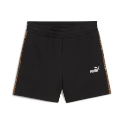 Shorts neri da Donna con banda leopardata ESS GRAPHIC ANIMAL Puma