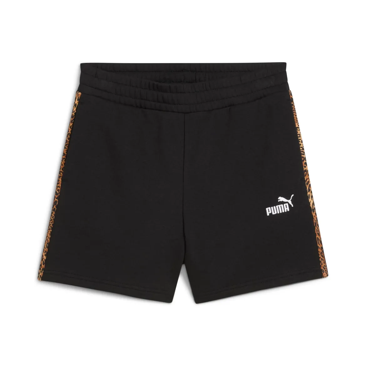 Shorts neri da Donna con banda leopardata ESS GRAPHIC ANIMAL Puma