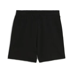 Shorts sportivi donna neri con logo bianco e tasche laterali Puma