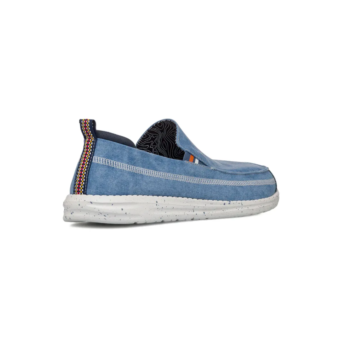 Slip-on in tessuto blu con laccio elasticizzato da Uomo Glams