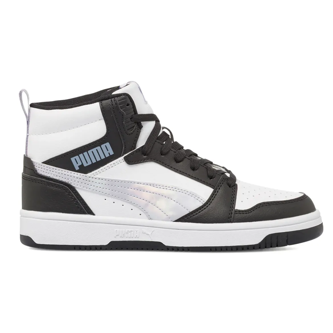 Sneakers alte bicolore bianco e nero da Ragazza Puma Rebound V6