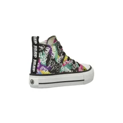 Sneakers Alte da Bambina Nere con graffiti Dimensione Danza
