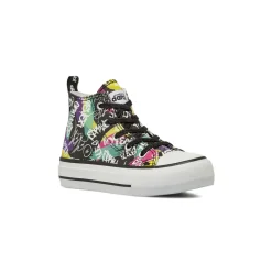 Sneakers Alte da Bambina Nere con graffiti Dimensione Danza