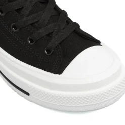 Sneakers alte da donna nere Swish Jeans con suola platform e zip