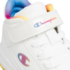 Sneakers alte da ragazza bianche con dettagli multicolore Champion