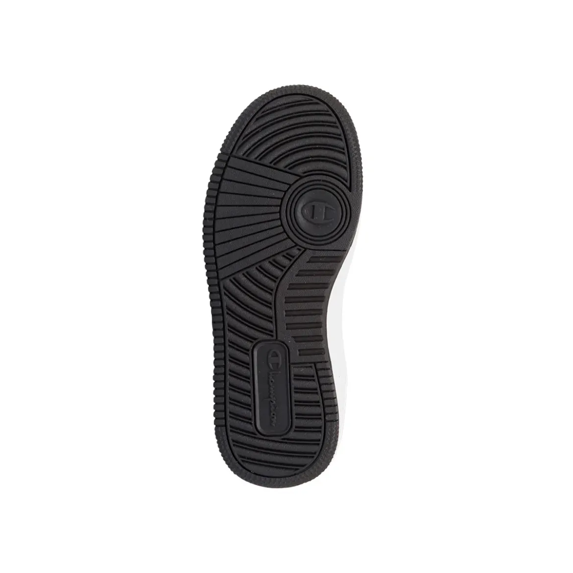 Sneakers alte da ragazzo bianche e nere con logo Champion Rebound 2.0 Mid