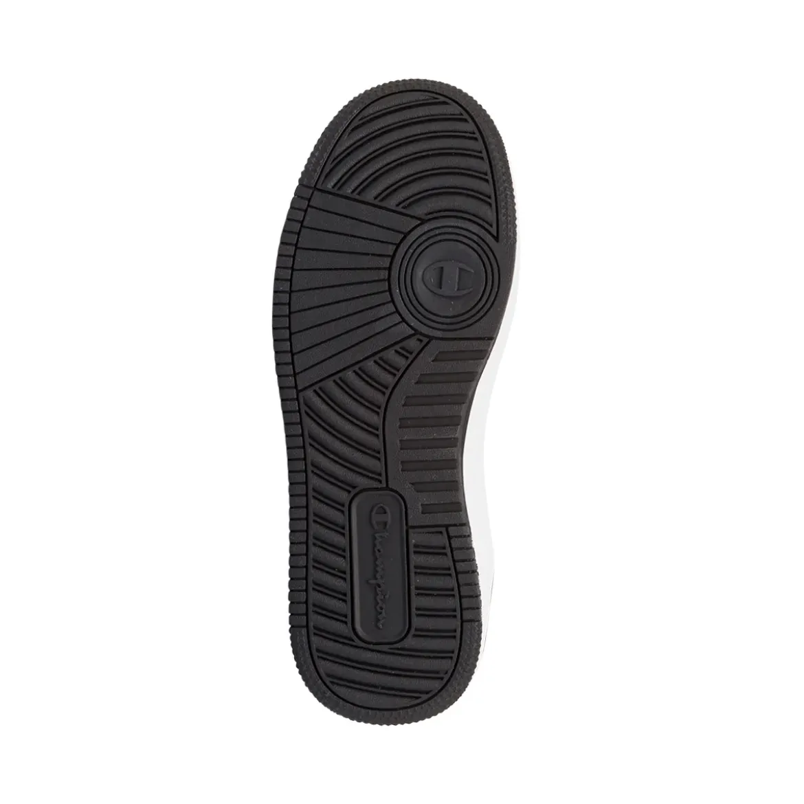 Sneakers alte da ragazzo bianche e nere con logo Champion Rebound 2.0 Mid