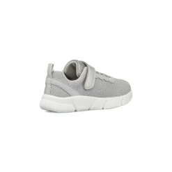 Sneakers argento da Bambina con chiusura a strappo e suola traspirante Geox