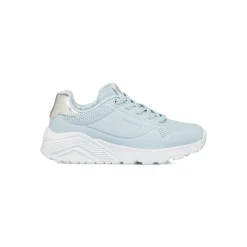 Sneakers azzurre da bambina in Memory Foam Skechers Uno Lite