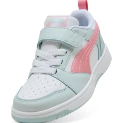 Sneakers azzurre e rosa da Bambina con strappo Puma Rebound V6