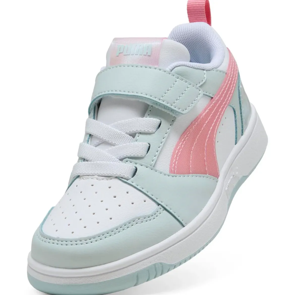 Sneakers azzurre e rosa da Bambina con strappo Puma Rebound V6