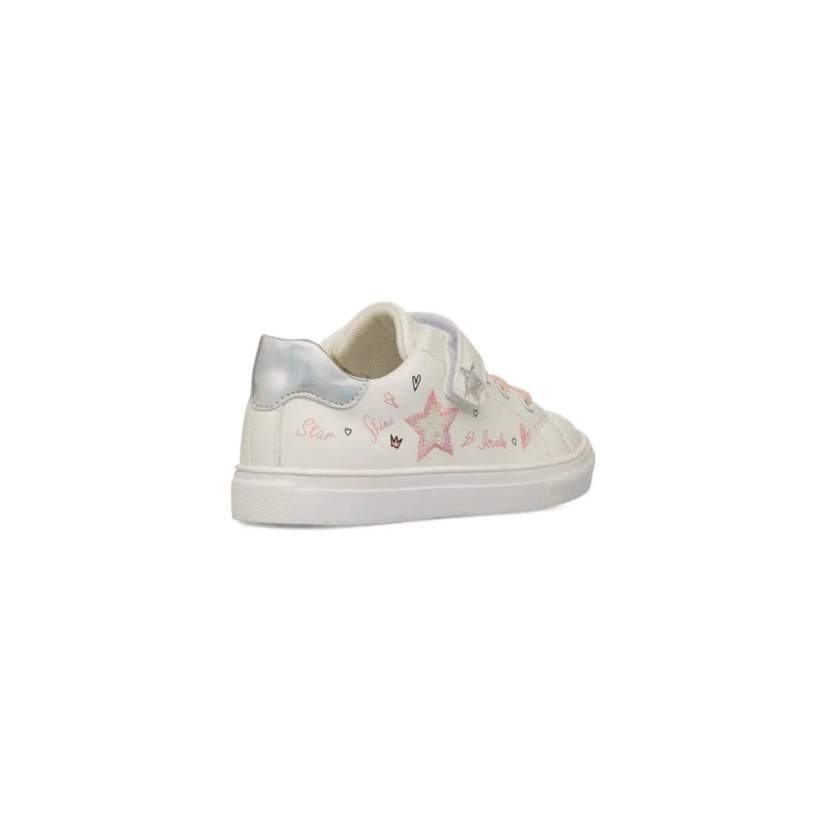 Sneakers Bambina bianche con stelle glitterate Le Scarpe di Alice