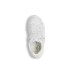 Sneakers bambina bianche Le scarpe di Alice in pizzo e con strappo