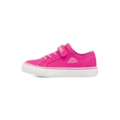 Sneakers bambina fucsia Kappa in tela con chiusura a strappo