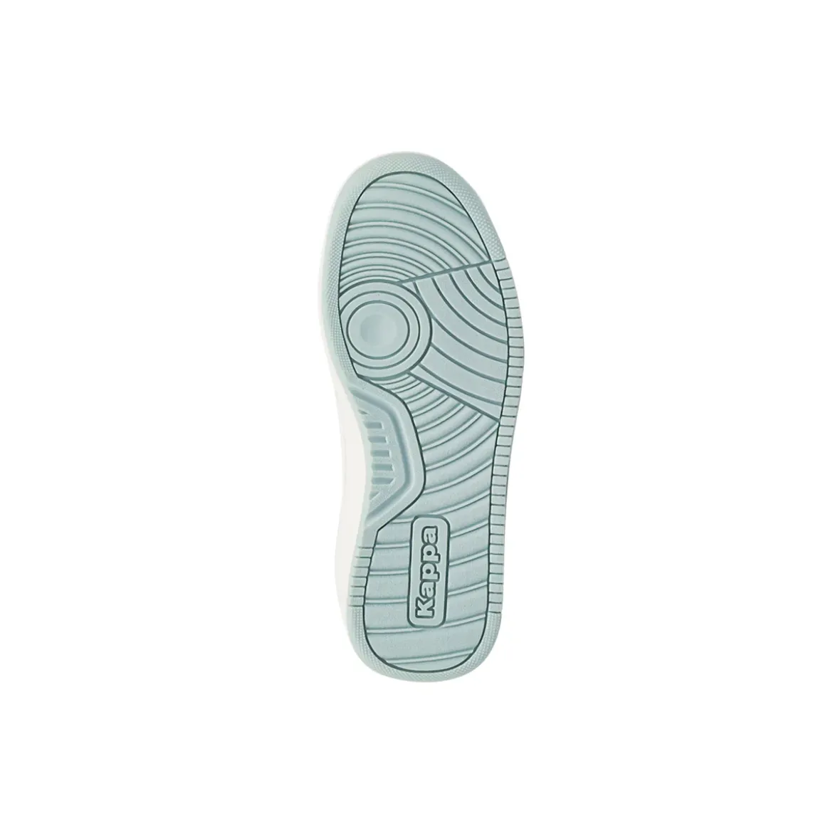 Sneakers bambina Kappa bianche e azzurre con lacci elastici e strappo