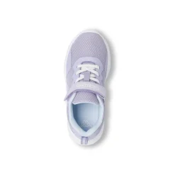 Sneakers bambina lilla Kappa in tessuto con strappo in velcro glitter
