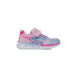 Sneakers Bambina Rosa e Azzurro con Glitter e Luci Le scarpe di Alice