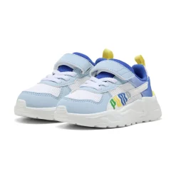 Sneakers Bambino Azzurre con strappo e lacci elastici PumaTrinity 2 LT