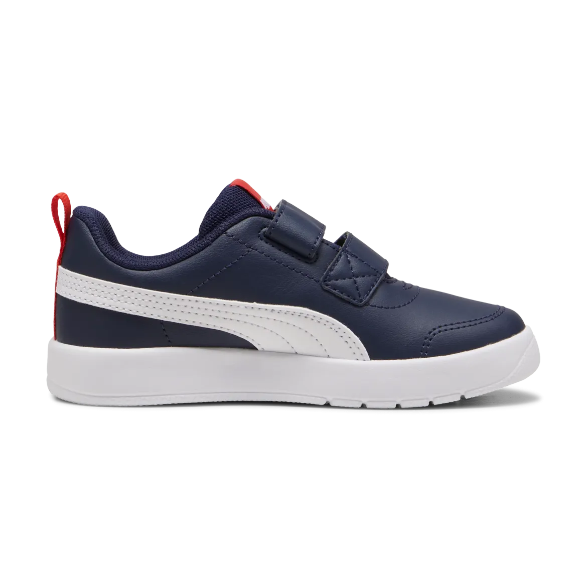 Sneakers bambino blu con dettagli rossi Puma Courtflex v3