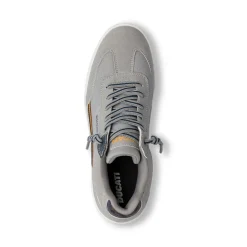 Sneakers basse taupe con dettagli a contrasto da Uomo e logo laterale Ducati