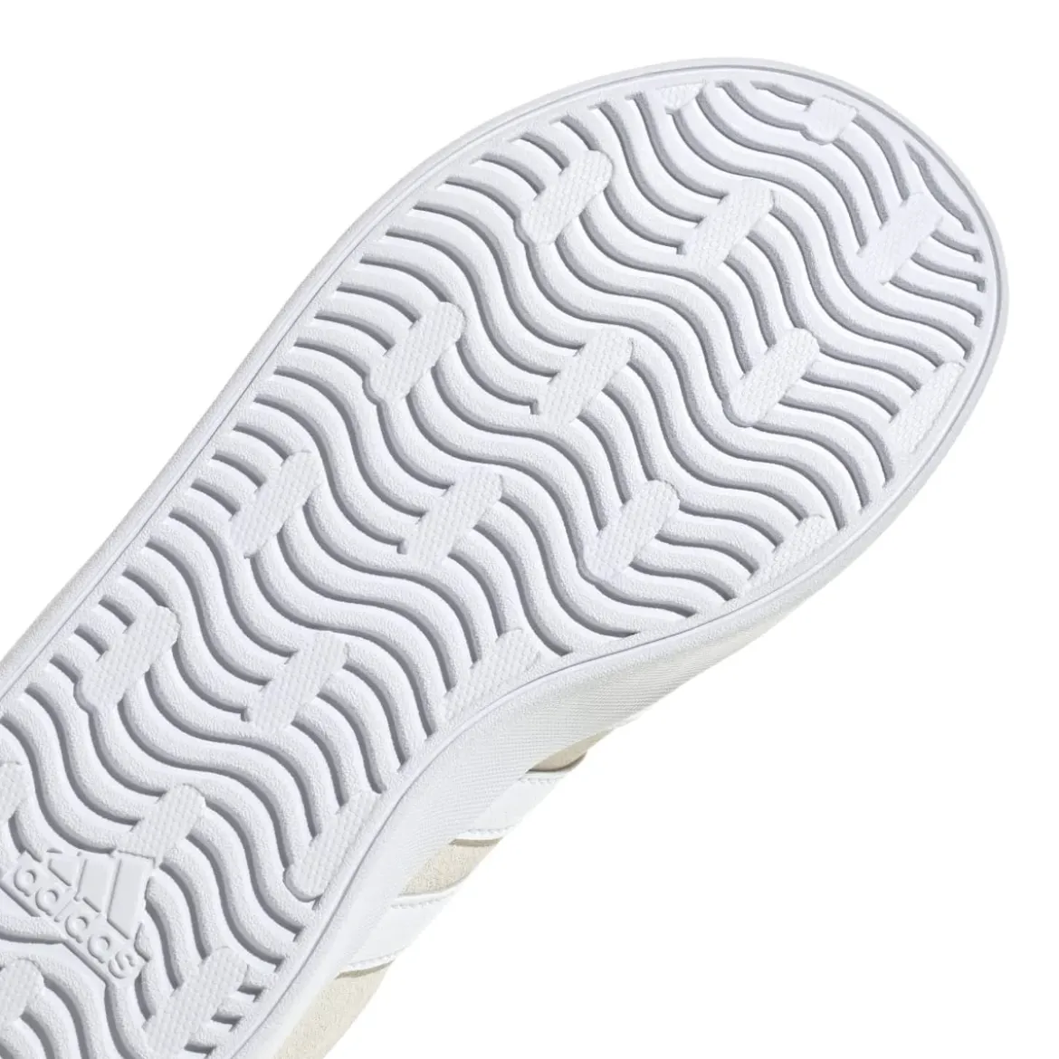 Sneakers beige da ragazza con logo adidas VL Court 3.0