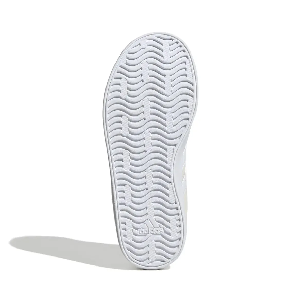 Sneakers beige da ragazza con logo adidas VL Court 3.0