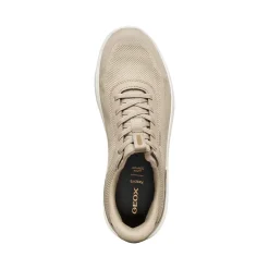Sneakers Beige da Uomo in tessuto mesh traspirante Geox Fast In
