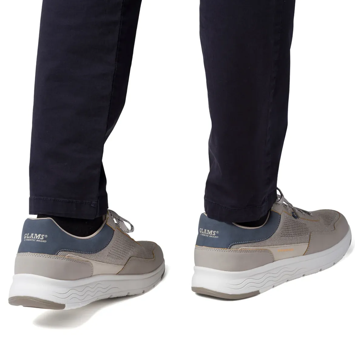 Sneakers beige in tessuto mesh da Uomo Glams