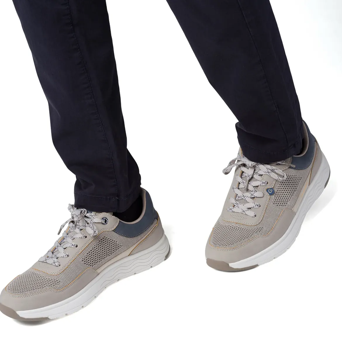 Sneakers beige in tessuto mesh da Uomo Glams