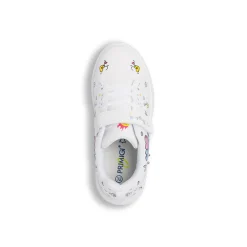 Sneakers bianche Bambina con stampe cuore graffiti e borchie Primigi