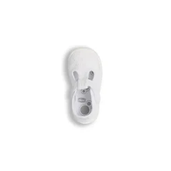 Sneakers Bianche Bambina effetto pizzo e chiusura a strappo Chicco