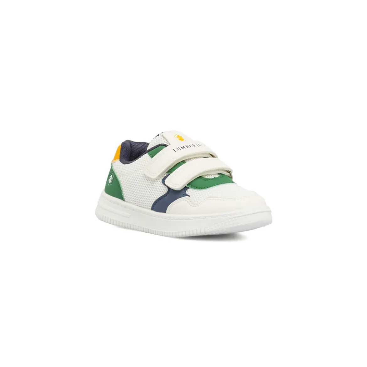Sneakers bianche Bambino con inserti multicolor e strappo Lumberjack