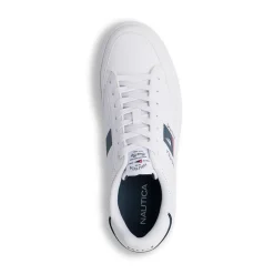 Sneakers bianche con dettagli traforati da Uomo Nautica
