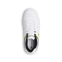 Sneakers bianche con dettagli neri e gialli da ragazzo Champion GS Low