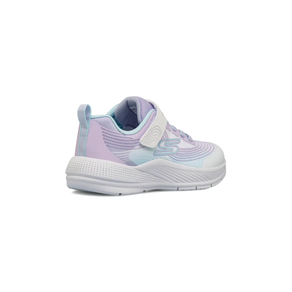 Sneakers bianche con dettagli lilla da bambina Microspec Advance Skechers