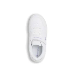 Sneakers bianche da Bambina con strass lilla e strappo Champion