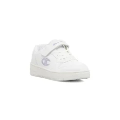 Sneakers bianche da Bambina con strass lilla e strappo Champion