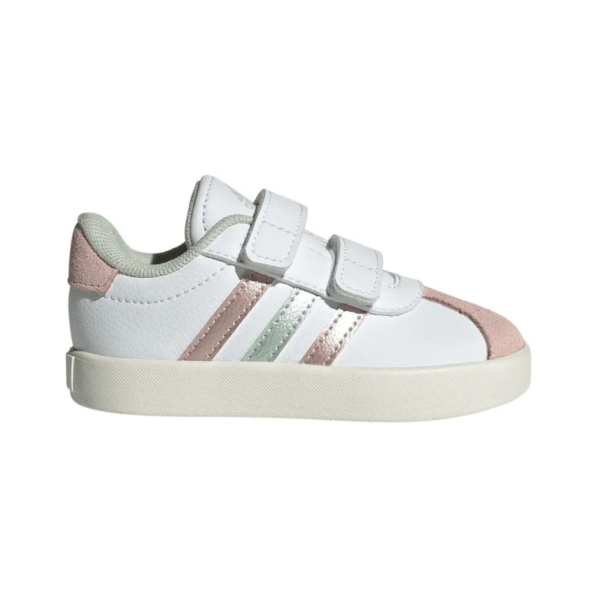 Sneakers bianche da Bambina con chiusura a strappo VL COURT 3.0 adidas