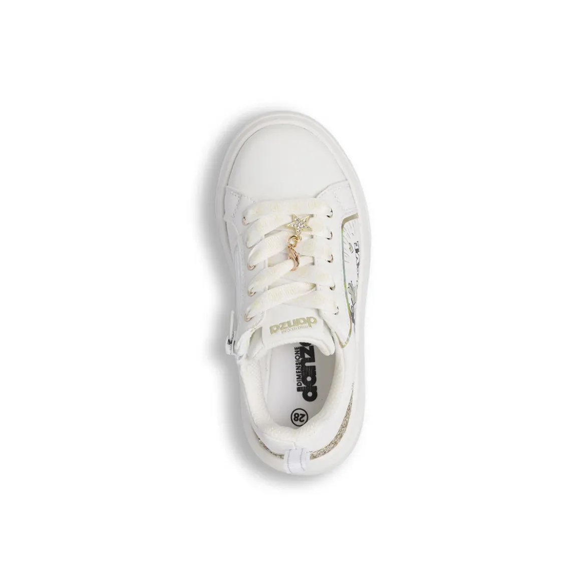 Sneakers Bianche da Bambina con scritte graffiti Dimensione Danza