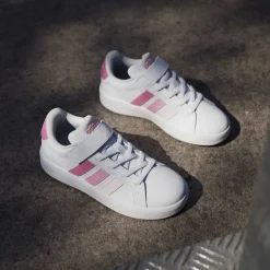 Sneakers bianche da Bambina con dettagli rosa adidas Grand Court 3.0