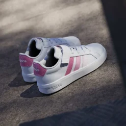 Sneakers bianche da Bambina con dettagli rosa adidas Grand Court 3.0