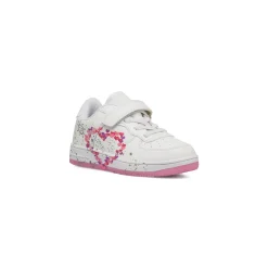 Sneakers bianche da Bambina con cuoricini e strappo Dieci Baci