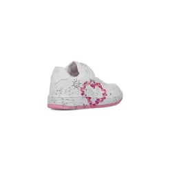 Sneakers bianche da Bambina e Ragazza con stampa cuore a contrasto Dieci Baci