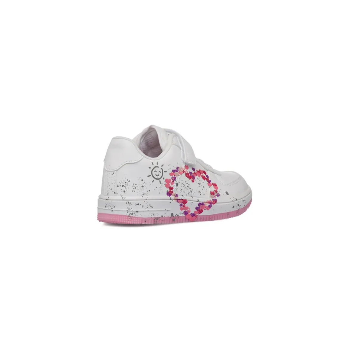 Sneakers bianche da Bambina e Ragazza con stampa cuore a contrasto Dieci Baci