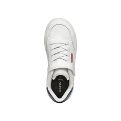 Sneakers bianche da Bambino con suola traspirante e strappo Geox