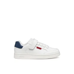 Sneakers bianche da Bambino con suola traspirante e strappo Geox