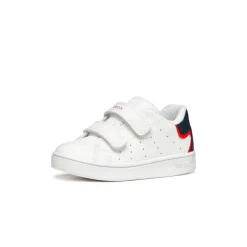 Sneakers bianche da Bambino con doppi strappi e suola traspirante Geox